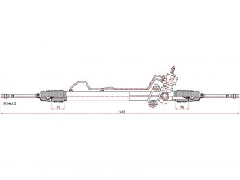 Рейка рулевая 2WD SAT Hyundai Starex/H1 A1 рестайлинг (2004-2007)