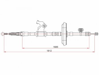 Трос ручного тормоза LH SAT Opel Astra J универсал рестайлинг (2012-2017) ()