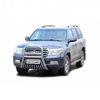 Передок нержавейка d63.5, Техно Сфера Toyota (Тойота) Land Cruiser (Лэнд)  200 (2007-2021) 200 дорестайлинг, 1-ый рестайлинг, 2-ой рестайлинг