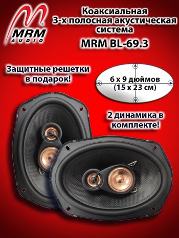 3 599 р. 3-х полосная коаксиальная акустическая система (15х23см/6х9″) MRM BL-69.3 овалы Toyota Crown S170 седан (1999-2003)  с доставкой в г. Йошкар-Ола. Увеличить фотографию 1