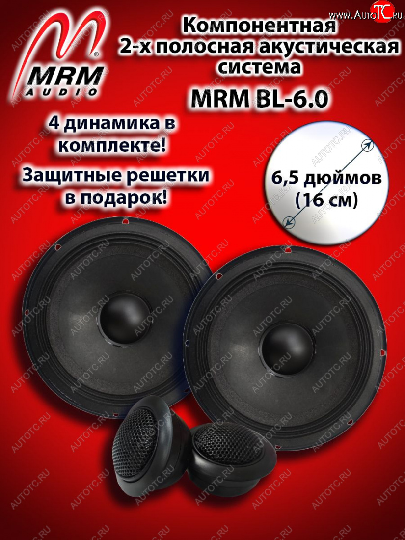 4 899 р. 2-х полосная компонентная акустическая система (16 см/6,5″) MRM BL-6.0 Dong Feng DF6 пикап (2022-2025)  с доставкой в г. Йошкар-Ола