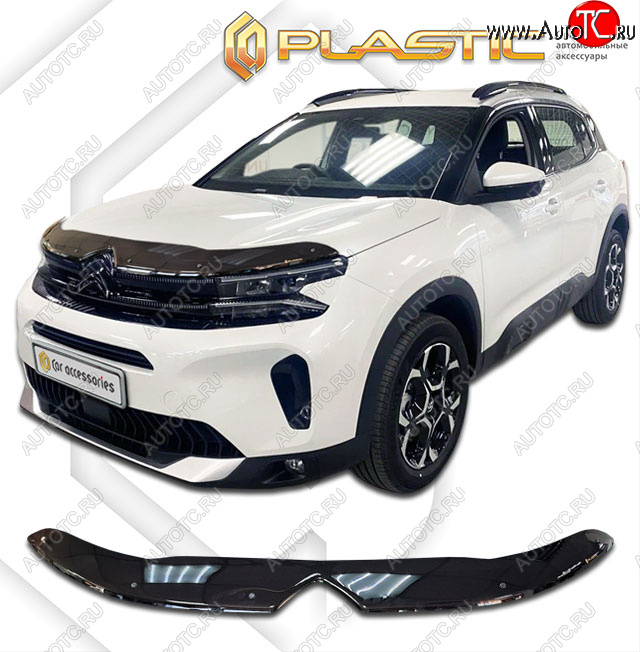 2 099 р. Дефлектор капота (рынок Европы) CA-Plastic  CITROEN C5 Aircross (2022-2025) рестайлинг (Classic черный)  с доставкой в г. Йошкар-Ола