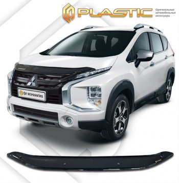 1 799 р. Дефлектор капота (рынок Юго-Восточной Азии) CA-Plastic  Mitsubishi Xpander  NC1W (2022-2025) минивэн рестайлинг (серия Classic черный)  с доставкой в г. Йошкар-Ола. Увеличить фотографию 2