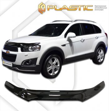 2 199 р. Дефлектор капота (exclusive) CA-Plastic  Chevrolet Captiva (2011-2013) 1-ый рестайлинг (Classic черный)  с доставкой в г. Йошкар-Ола. Увеличить фотографию 1