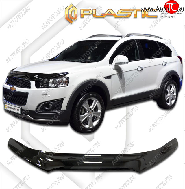 2 199 р. Дефлектор капота (exclusive) CA-Plastic  Chevrolet Captiva (2011-2013) 1-ый рестайлинг (Classic черный)  с доставкой в г. Йошкар-Ола