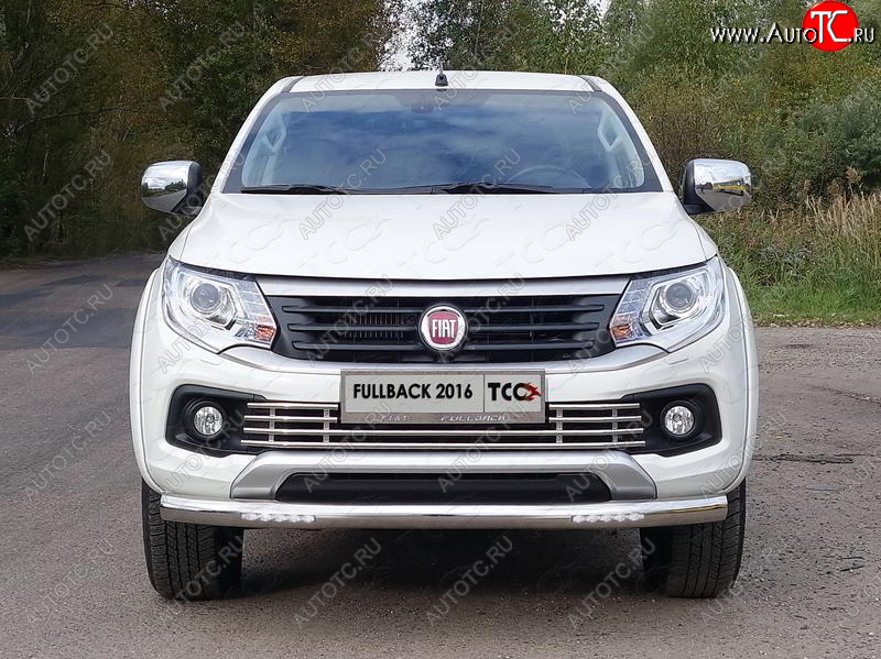 6 449 р. Рамка гос. номера ТСС Тюнинг  Fiat Fullback (2016-2018) (нержавейка)  с доставкой в г. Йошкар-Ола