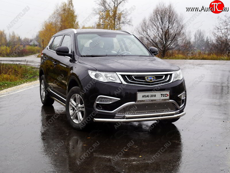 6 449 р. Рамка гос. номера ТСС Тюнинг Geely Atlas NL3 (2016-2022) (нержавейка)  с доставкой в г. Йошкар-Ола