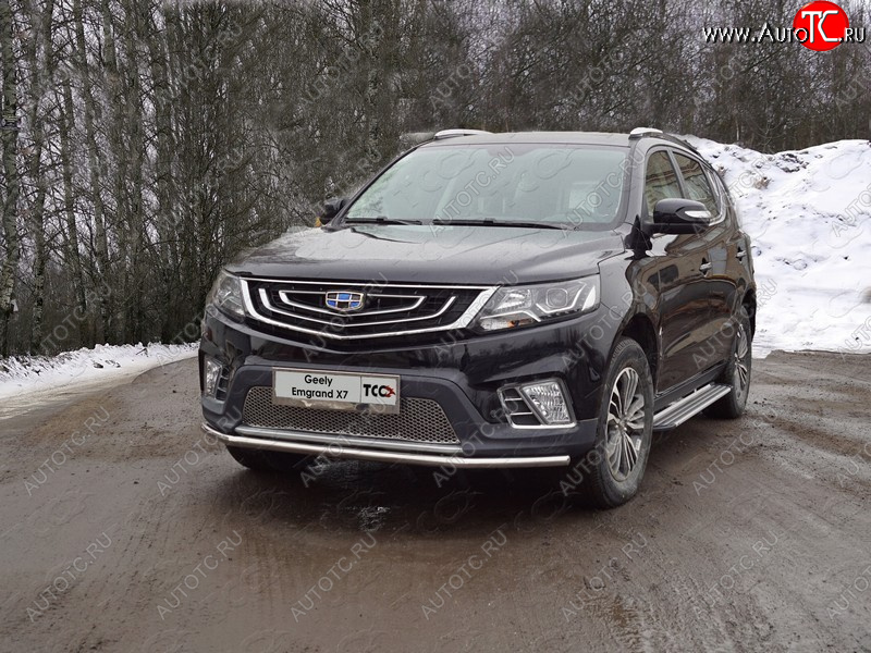 5 299 р. Рамка гос. номера ТСС Тюнинг  Geely Emgrand X7 (2019-2021) 2-ой рестайлинг (нержавейка)  с доставкой в г. Йошкар-Ола