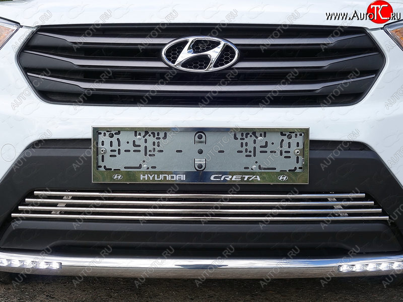 5 999 р. Рамка гос. номера ТСС Тюнинг Hyundai Creta GS дорестайлинг (2015-2019) (нержавейка)  с доставкой в г. Йошкар-Ола