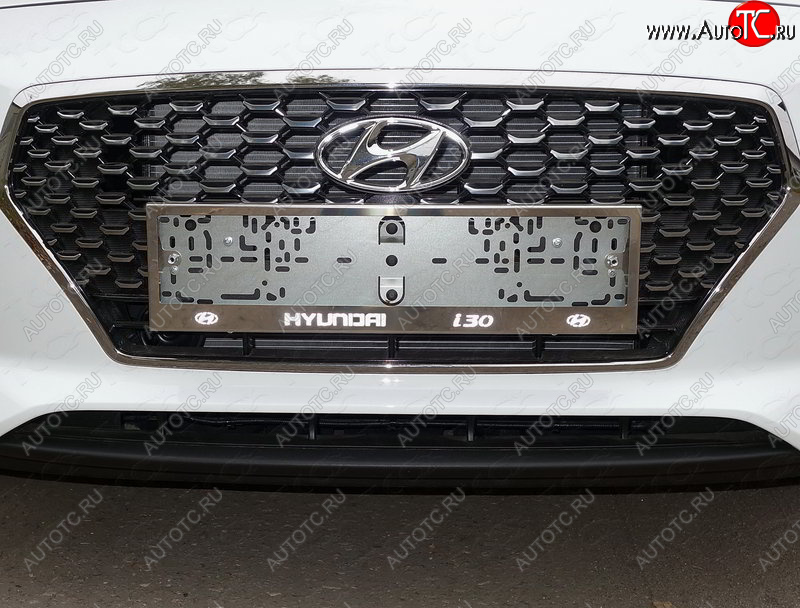 6 449 р. Рамка гос. номера ТСС Тюнинг  Hyundai I30  3 PD (2017-2020) универсал (нержавейка)  с доставкой в г. Йошкар-Ола