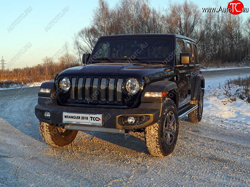 6 449 р. Рамка гос. номера (5 дв.) ТСС Тюнинг  Jeep Wrangler  JL (2018-2024) (нержавейка)  с доставкой в г. Йошкар-Ола