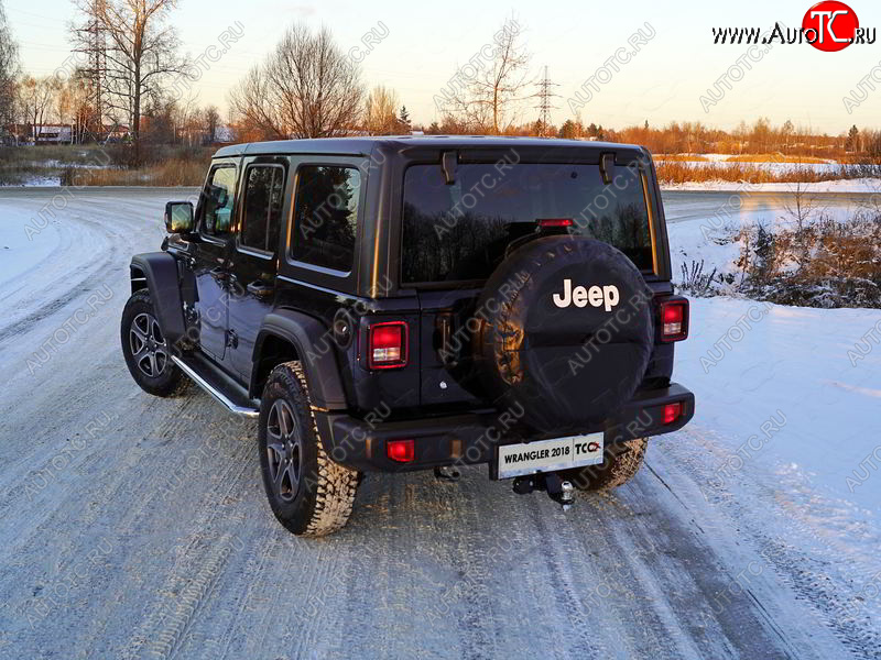 6 449 р. Рамка гос. номера ТСС Тюнинг  Jeep Wrangler  JL (2018-2024) (нержавейка)  с доставкой в г. Йошкар-Ола