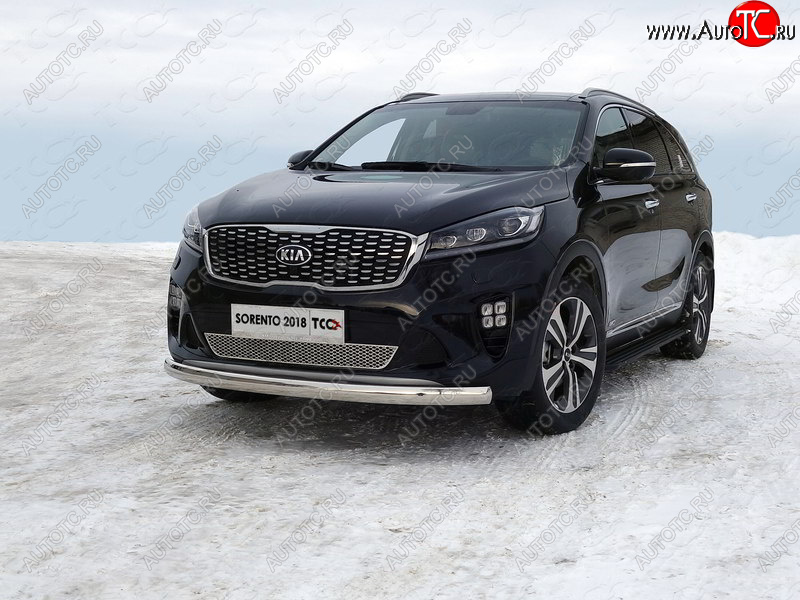 6 449 р. Рамка гос. номера ТСС Тюнинг  KIA Sorento  UM/Prime (2018-2020) рестайлинг (нержавейка)  с доставкой в г. Йошкар-Ола