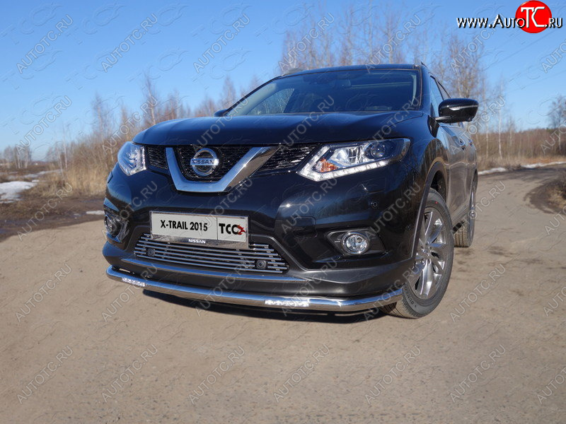 6 449 р. Рамка гос. номера ТСС Тюнинг  Nissan X-trail  3 T32 (2013-2018) дорестайлинг (нержавейка)  с доставкой в г. Йошкар-Ола