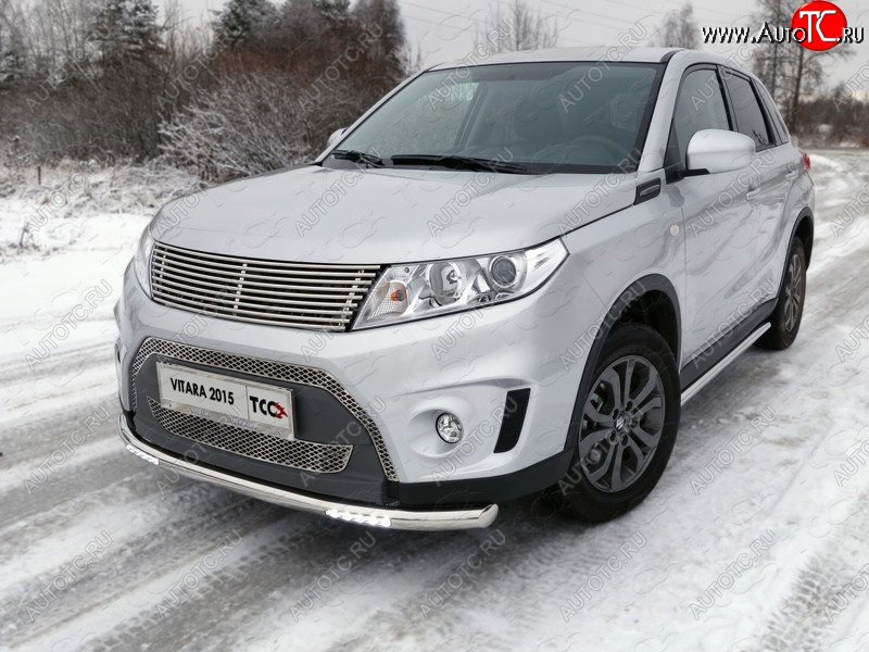 4 399 р. Рамка гос. номера ТСС Тюнинг  Suzuki Vitara  LY (2015-2019) дорестайлинг (нержавейка)  с доставкой в г. Йошкар-Ола