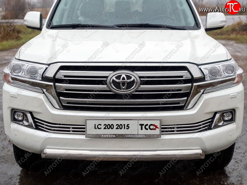 6 449 р. Рамка гос. номера ТСС Тюнинг  Toyota Land Cruiser  200 (2015-2021) 2-ой рестайлинг (нержавейка)  с доставкой в г. Йошкар-Ола