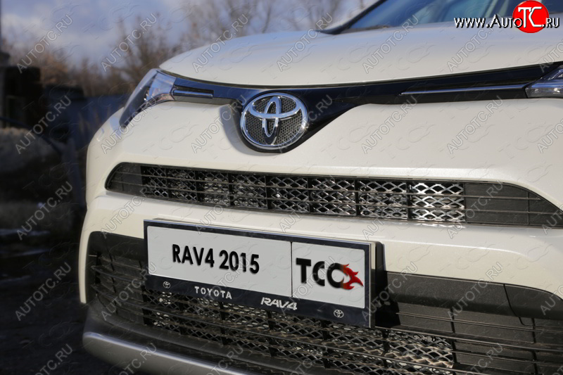 6 449 р. Рамка гос. номера ТСС Тюнинг  Toyota RAV4  XA40 (2015-2019) 5 дв. рестайлинг (нержавейка)  с доставкой в г. Йошкар-Ола