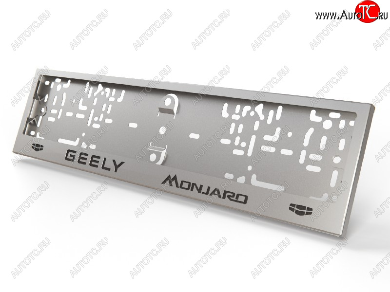 4 999 р. Рамка гос. номера ТСС Тюнинг  Geely Monjaro (2022-2024) (нержавейка)  с доставкой в г. Йошкар-Ола