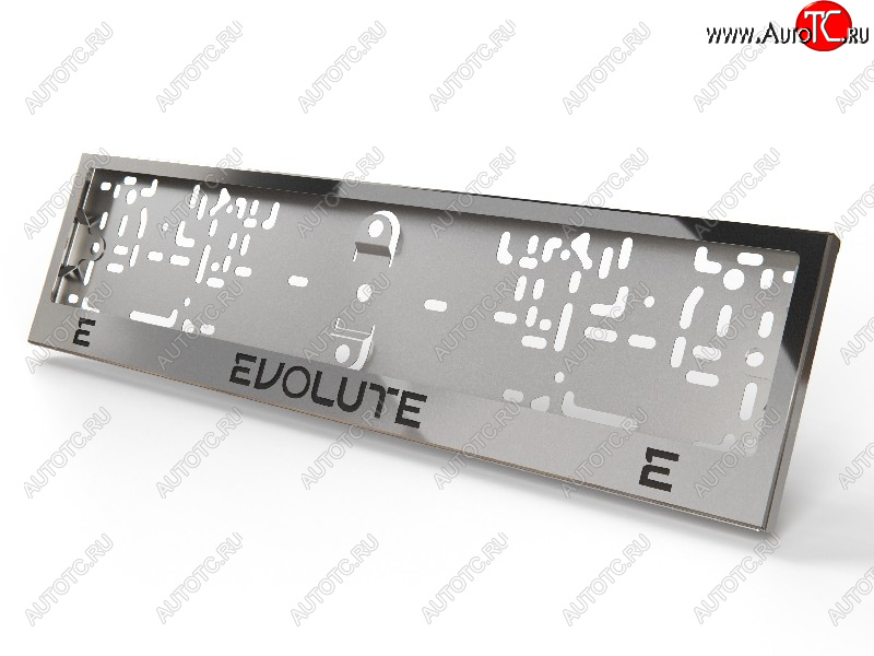 6 249 р. Рамка гос. номера ТСС Тюнинг  Evolute i-Joy (2022-2024) джип (нержавейка)  с доставкой в г. Йошкар-Ола