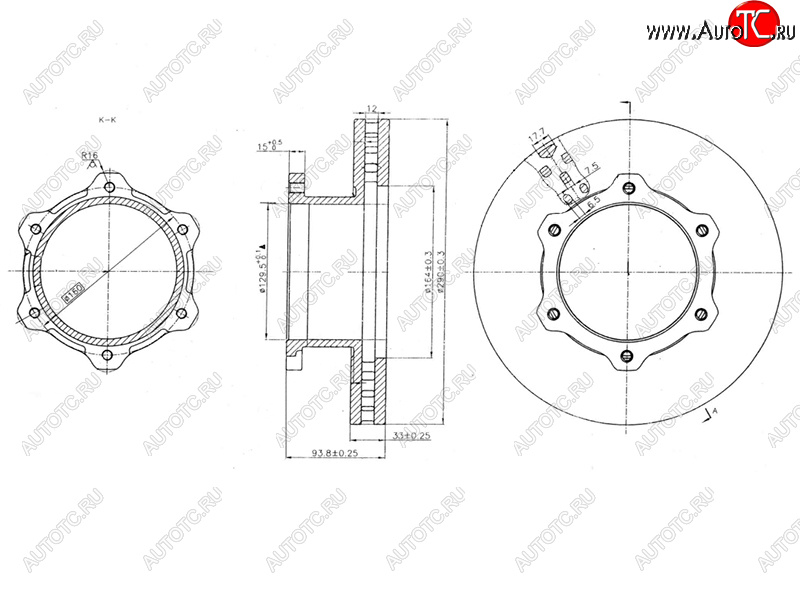 4 099 р. Диск тормозной передний Ø290 SAT  ГАЗ ГАЗель Next ( A21,A22, С41, С42,  A21,A22, С41, С42, Фермер,  A60,A63, A64,  A62,А65,  A31,A32, C45, C46) - ГАЗель NEXT Citiline  А68  с доставкой в г. Йошкар-Ола