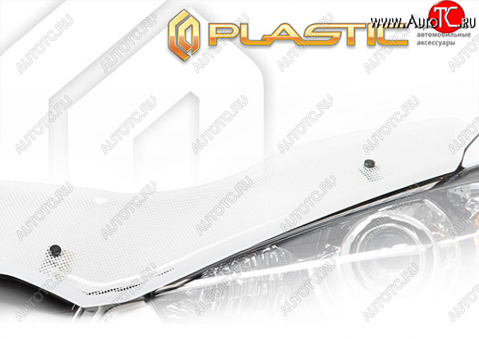 2 599 р. Дефлектор капота (exclusive) CA-Plastic  Geely Emgrand  SS11 (2021-2025) (Шелкография белая)  с доставкой в г. Йошкар-Ола