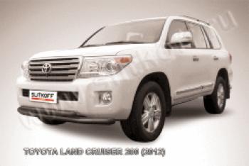 Защита переднего бампера d76+d57 двойная Slitkoff Toyota Land Cruiser 200 1-ый рестайлинг (2012-2015) ()