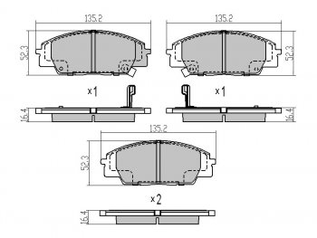 1 069 р. Колодки тормозные перед FL-FR SAT  Honda Civic ( FN,  FK,FN) (2005-2012) купе дорестайлинг, хэтчбэк 5 дв. дорестайлинг, купе рестайлинг, хэтчбэк 5 дв. рестайлинг  с доставкой в г. Йошкар-Ола. Увеличить фотографию 1