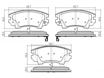 1 259 р. Колодки тормозные перед FR-FL SAT  Opel Astra  J (2009-2017) универсал дорестайлинг, хэтчбек 5 дв. дорестайлинг, седан рестайлинг, универсал рестайлинг, хэтчбек 5 дв.  рестайлинг  с доставкой в г. Йошкар-Ола. Увеличить фотографию 1