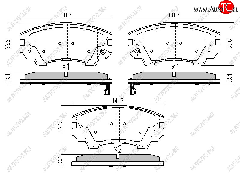 1 259 р. Колодки тормозные перед FR-FL SAT Opel Astra J универсал дорестайлинг (2009-2012)  с доставкой в г. Йошкар-Ола