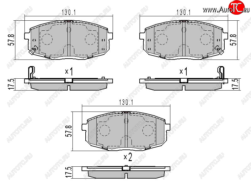 1 259 р. Колодки тормозные перед FL-FR SAT Hyundai I30 3 PD хэтчбэк (2017-2020)  с доставкой в г. Йошкар-Ола