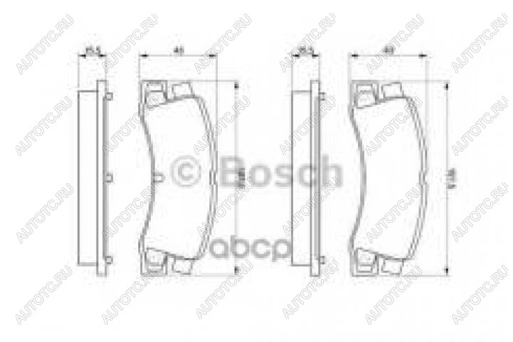 1 499 р. Колодки тормозные передние (4шт.) BOSCH KIA Carens UN (2006-2013)  с доставкой в г. Йошкар-Ола