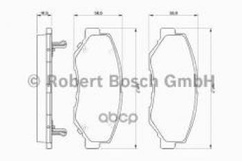 Колодки тормозные передние (4шт.) BOSCH Honda CR-V RD4,RD5,RD6,RD7,RD9  рестайлинг (2004-2006)