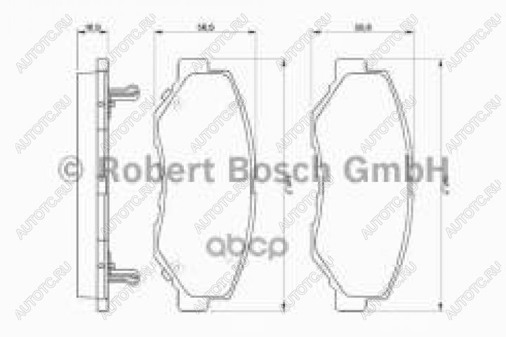 2 659 р. Колодки тормозные передние (4шт.) BOSCH Honda Accord CL седан дорестайлинг (2002-2005)  с доставкой в г. Йошкар-Ола