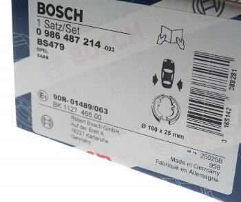 2 099 р. Колодки тормозные задние барабанные (4шт.) BOSCH Opel Astra F седан рестайлинг (1994-1998)  с доставкой в г. Йошкар-Ола. Увеличить фотографию 4