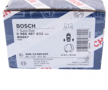 2 399 р. Колодки тормозные задние барабанные (4шт.) BOSCH Ford Focus 2  седан дорестайлинг (2004-2008)  с доставкой в г. Йошкар-Ола. Увеличить фотографию 4