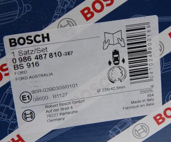 3 069 р. Колодки тормозные задние барабанные (4шт.) BOSCH Ford Focus 2 хэтчбэк 3 дв. дорестайлинг (2004-2007)  с доставкой в г. Йошкар-Ола. Увеличить фотографию 4