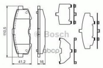 Колодки тормозные задние (4шт.) BOSCH Mazda MPV LY дорестайлинг (2006-2008)