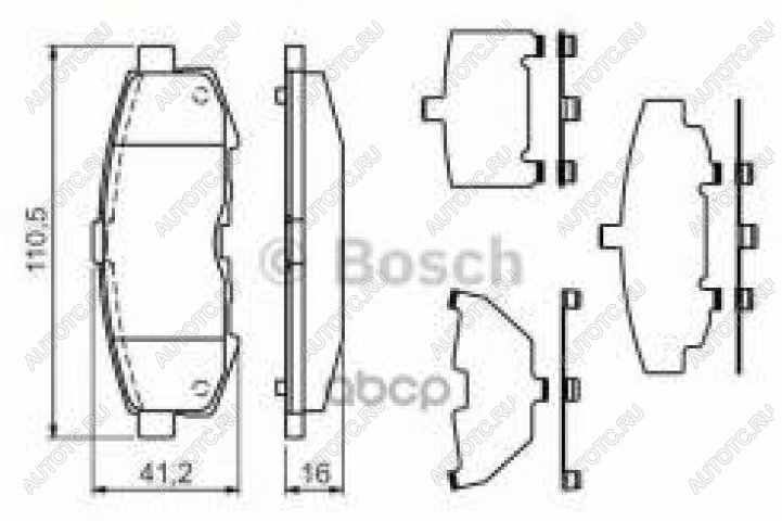 3 199 р. Колодки тормозные задние (4шт.) BOSCH Mazda MPV LY дорестайлинг (2006-2008)  с доставкой в г. Йошкар-Ола