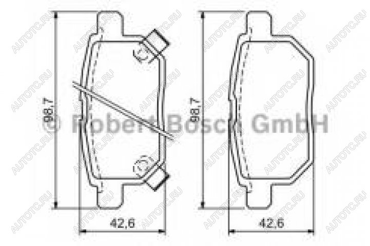 1 559 р. Колодки тормозные задние (4шт.) BOSCH Toyota Auris E150 хэтчбэк 5 дв. дорестайлинг (2006-2010)  с доставкой в г. Йошкар-Ола