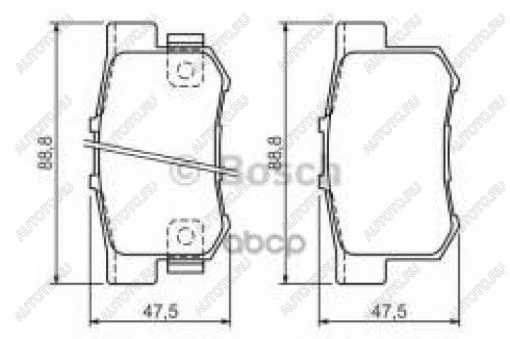 1 699 р. Колодки тормозные задние (4шт.) BOSCH Honda CR-V RE1,RE2,RE3,RE4,RE5,RE7 дорестайлинг (2007-2010)  с доставкой в г. Йошкар-Ола