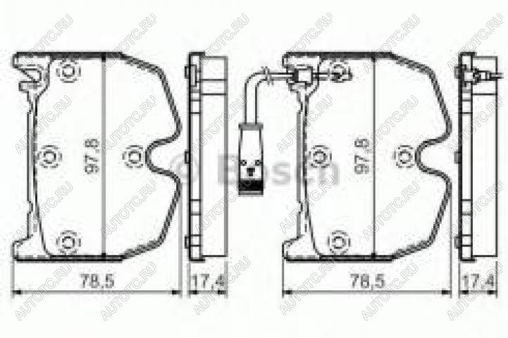 11 849 р. Колодки тормозные передние (4шт.) BOSCH Mercedes-Benz S class W220 (1998-2005)  с доставкой в г. Йошкар-Ола