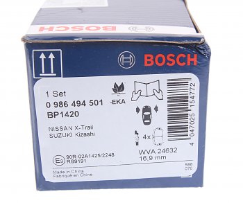 2 259 р. Колодки тормозные передние (4шт.) BOSCH Nissan Qashqai +2 1 J10 рестайлинг (2010-2014)  с доставкой в г. Йошкар-Ола. Увеличить фотографию 4