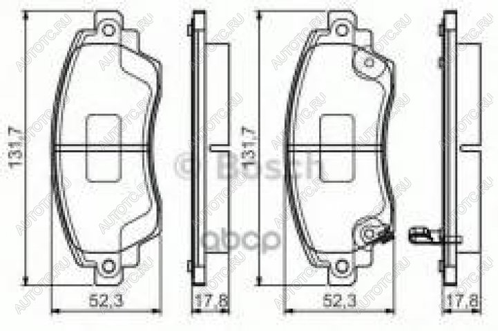 2 379 р. Колодки тормозные передние (4шт.) BOSCH Toyota Corolla E110 хэтчбек 5 дв. дорестайлинг (1997-2000)  с доставкой в г. Йошкар-Ола