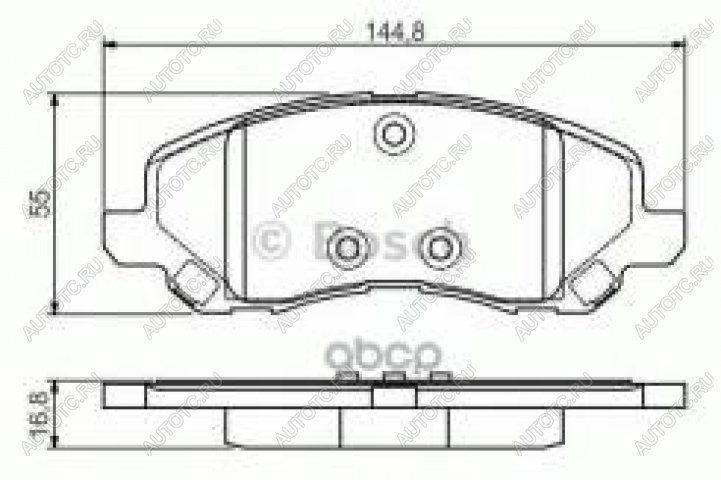 2 659 р. Колодки тормозные передние (4шт.) BOSCH Mitsubishi Pajero Sport QE дорестайлинг (2015-2021)  с доставкой в г. Йошкар-Ола