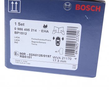 1 649 р. Колодки тормозные передние (4шт.) BOSCH Лада 2108 (1984-2003)  с доставкой в г. Йошкар-Ола. Увеличить фотографию 4