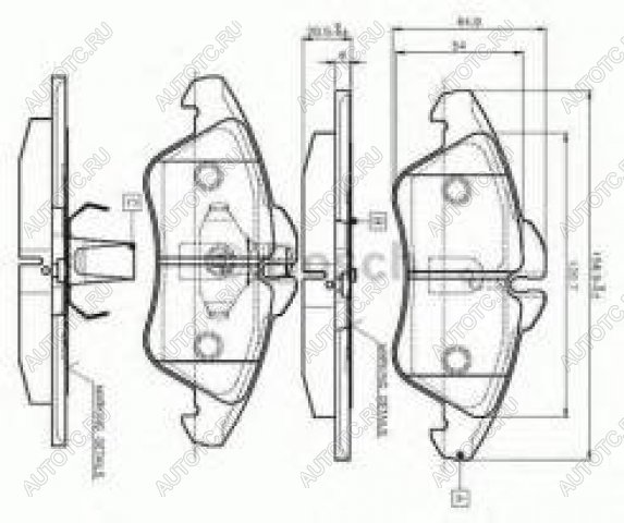 2 799 р. Колодки тормозные передние (4шт.) BOSCH Mercedes-Benz Sprinter W901 (1995-2000)  с доставкой в г. Йошкар-Ола