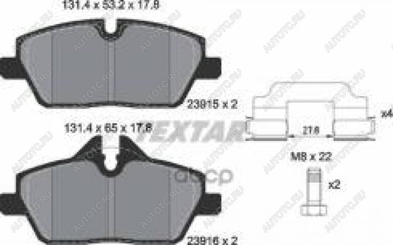 4 549 р. Колодки тормозные передние (4шт.) TEXTAR BMW 1 серия E81 хэтчбэк 3 дв. рестайлинг (2007-2012)  с доставкой в г. Йошкар-Ола