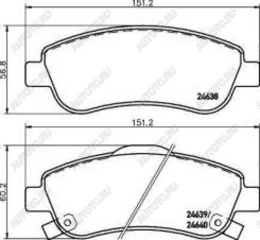 4 299 р. Колодки тормозные передние (4шт.) TEXTAR Honda CR-V RE1,RE2,RE3,RE4,RE5,RE7 дорестайлинг (2007-2010)  с доставкой в г. Йошкар-Ола