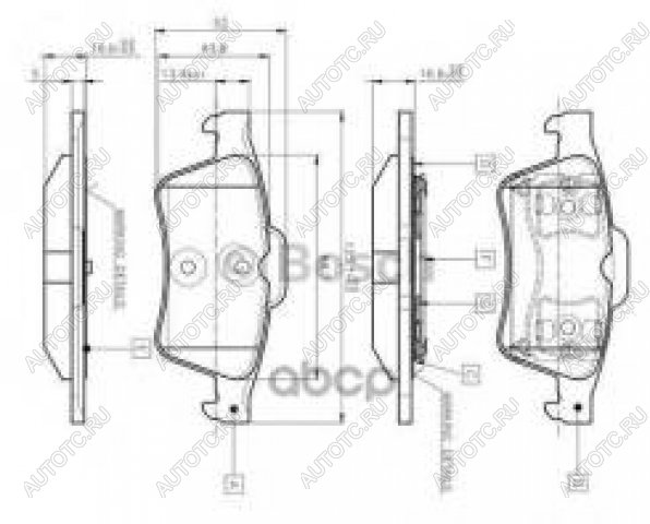 1 079 р. Колодки тормозные задние (4шт.) BOSCH Nissan Primera 3 седан P12 (2001-2008)  с доставкой в г. Йошкар-Ола