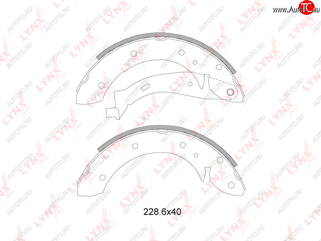 2 249 р. Колодки тормозные задние барабанные(4шт.) LYNX CITROEN Berlingo M49 дорестайлинг (1996-2003)  с доставкой в г. Йошкар-Ола